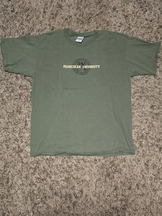 Gildan Other - Gildan Olive Green Franciscan University Short Sleeve Tee